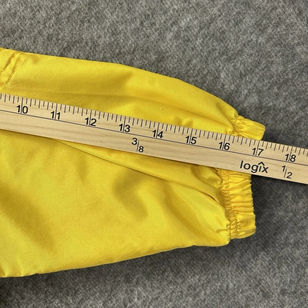 Vintage‎ 90s Nike Windbreaker Jacket Snap Yellow Black Size Youth Small (8)